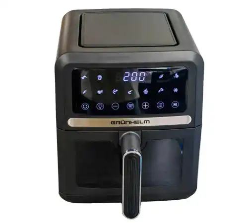 Мультипіч Grunhelm GAF-5000: 5 л, 1500 Вт, сенсорне керування, 8 програм, антипригарне покриття, чорна - зображення 1