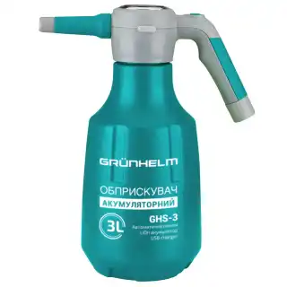 Фото товара Обприскувач акумуляторний GRUNHELM GHS-3 емність 3л, рабочий тиск 3 бари.