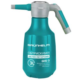 Фото товару Обприскувач акумуляторний GRUNHELM GHS-3 емність 3л, рабочий тиск 3 бари