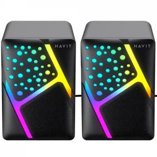 Фото товару Колонки Havit HV-SK763 USB чорні, 6W з RGB підсвіткою