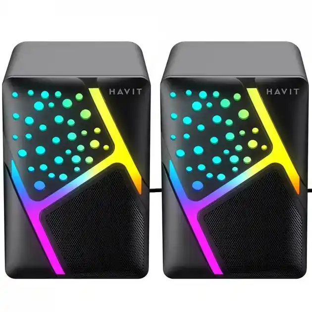 Колонки Havit HV-SK763 USB чорні, 6W з RGB підсвіткою - зображення 5