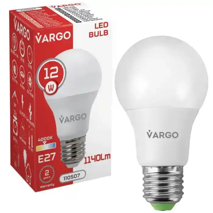 LED лампа Vargo A60 12W 4000K E27 220V (V-110507) - зображення 5