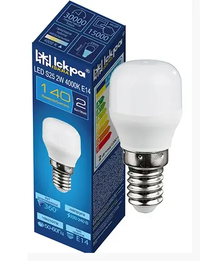 LED лампа S25 Iskra™2W 4000K E14 220V для холодильника - зображення 5