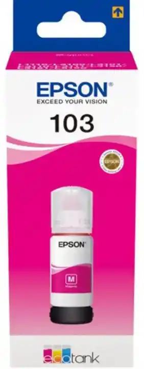 Контейнер з чорнилами Epson 103 Magenta 65 мл для L3100, L3110, L3150, L1100, L1200, L3100, L3200, L3500, L5100,L5200,L5300,L5500, L11050(C13T00S34A) - зображення 1