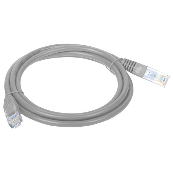 Кабель Патч-корд 0.5 м сірий, Cablexpert UTP, RJ45, Cat.5e, для компʼютерної мережі та підключення інтернету до компʼютера, ноутбука, телевізора - зображення 1