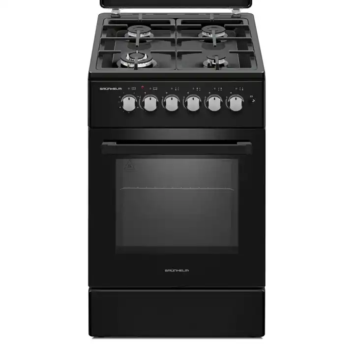 Плита газова Grunhelm G4F56124B чорна - зображення 5