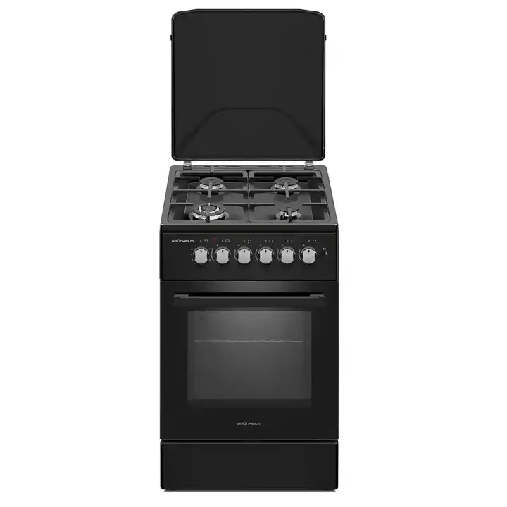 Плита газова Grunhelm G4F56124B чорна - зображення 5