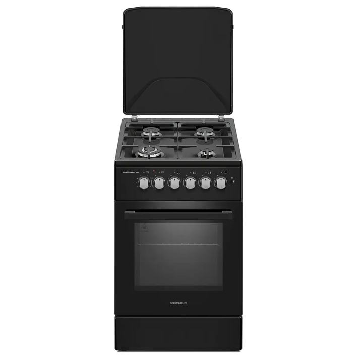 Плита газова Grunhelm G4F56124B чорна - зображення 2