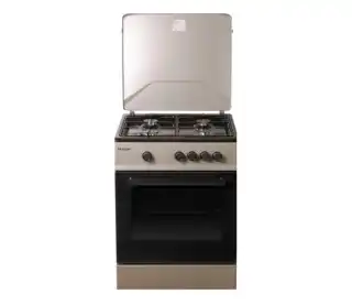 Фото товара Газовая плита Houser FSG 6201 S (газ/газ), 60 см, серая, 4 конфорки, газ-контроль, газовая духовка