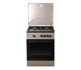 Фото товару Газова плита Houser FSG 6201 S (газ/газ), 60 см, сіра, 4 конфорки, газ-контроль, газова духовка