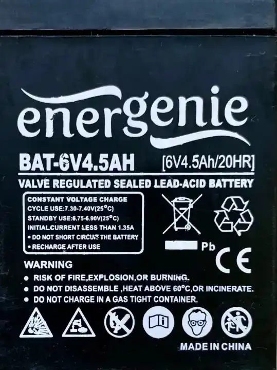 Акумулятор Energenie BAT-6V4.5AH  (6 V, 4,5 A) - зображення 5