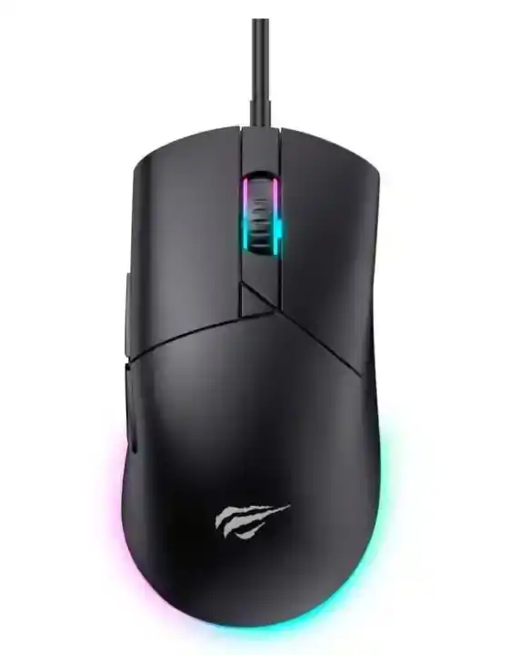 Миша дротова Havit HV-MS1038 чорна ігрова з RGB підсвіткою - зображення 5