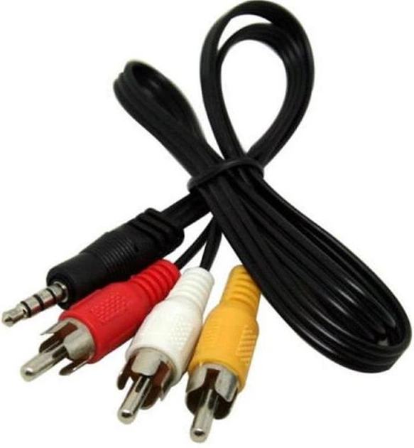 Кабель 3RCA Male на 3.5 мм Male 1.8 м, ATcom - зображення 1