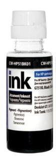 Фото товару Чорнило ColorWay CW-HP51BK01 Black пігментне 100 г карт. HP: GT51XL (X4E40AE) і БФП HP DeskJet GT: 5810, 5820 ink Tank; 115, 315, 319, 412, 419
