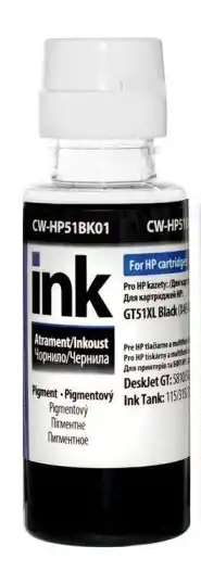 Чорнило ColorWay CW-HP51BK01 Black пігментне 100 г карт. HP: GT51XL (X4E40AE) і БФП HP DeskJet GT: 5810, 5820 ink Tank; 115, 315, 319, 412, 419 - зображення 5