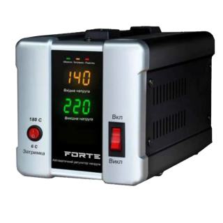 Фото товару Стабілізатор напруги FORTE HDR-2000, релейного типу, потужність 1200Bт, точність 8%, вага 6.0 кг
