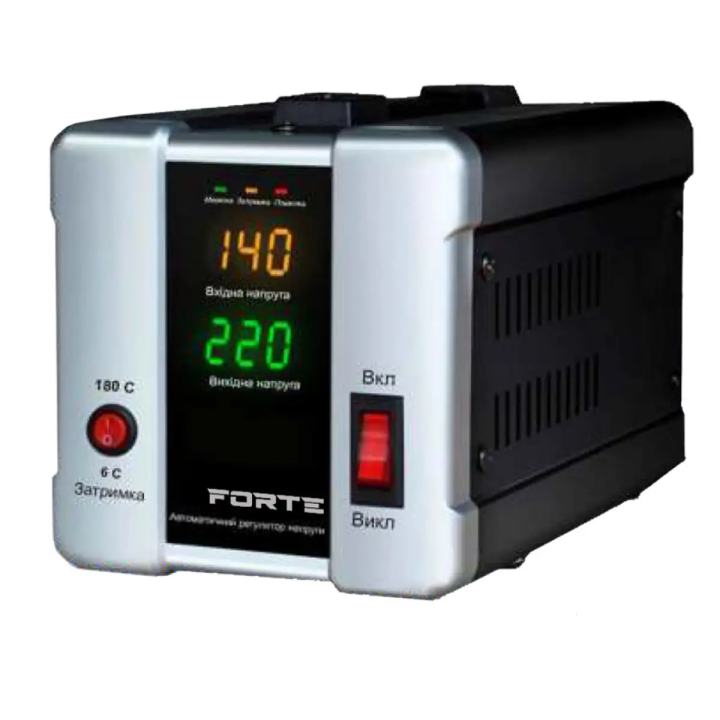 Стабілізатор напруги FORTE HDR-2000, релейного типу, потужність 1200Bт, точність 8%, вага 6.0 кг - зображення 6