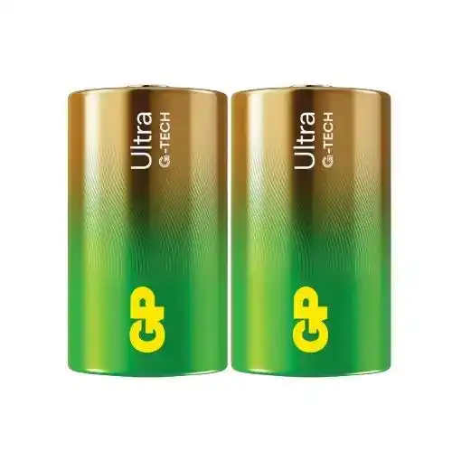 Батарейка D LR20, GP Ultra, 1,5 V, лужна, уп. плівка 2/1, аналоги: R20, UM1, 13, 14, 14D - зображення 5