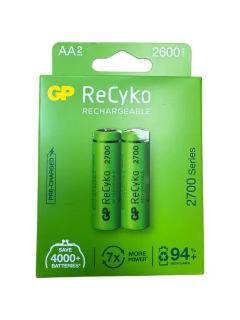 Фото товару Акумулятор AA R6 GP 2700mAh ReCyko - 2 шт. в картонній упаковці