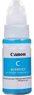 Фото товара Контейнер с чернилами Canon GI-490C 70 мл Cyan для Pixma G1400/G2400/G3400 (0664C001)