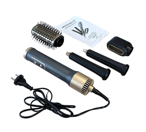 Фен щітка Grunhelm GHD-835 1200 Вт, для укладання волосся, з комплектом насадок - зображення 2