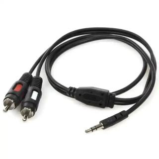 Фото товару Кабель Audio 3.5 мм Male to 2xRCA Male 0.8 м ATcom