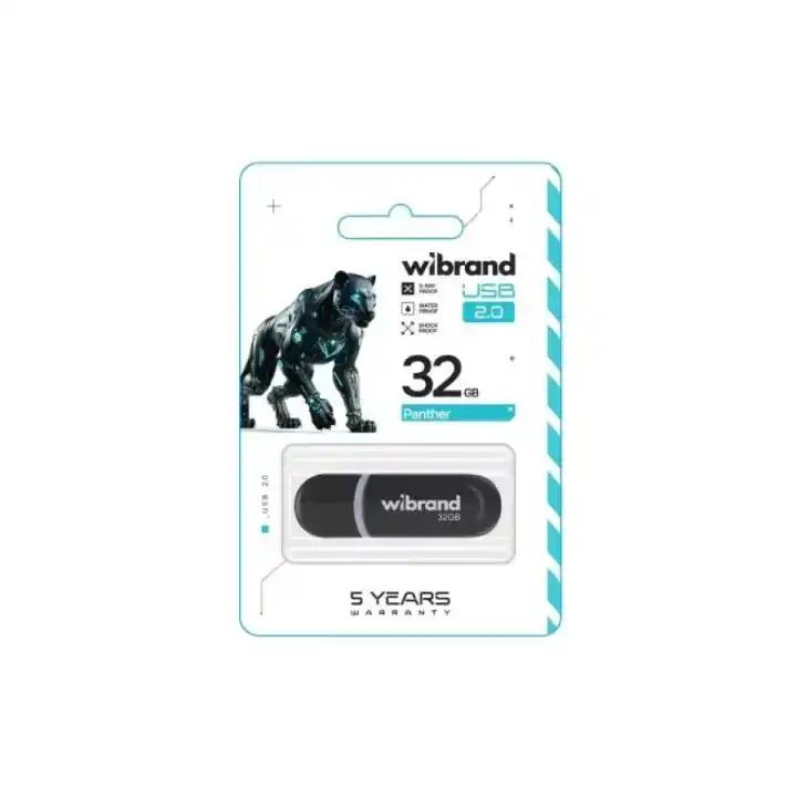Флешка 32 Гб Wibrand Panther USB накопичувач чорний - зображення 6