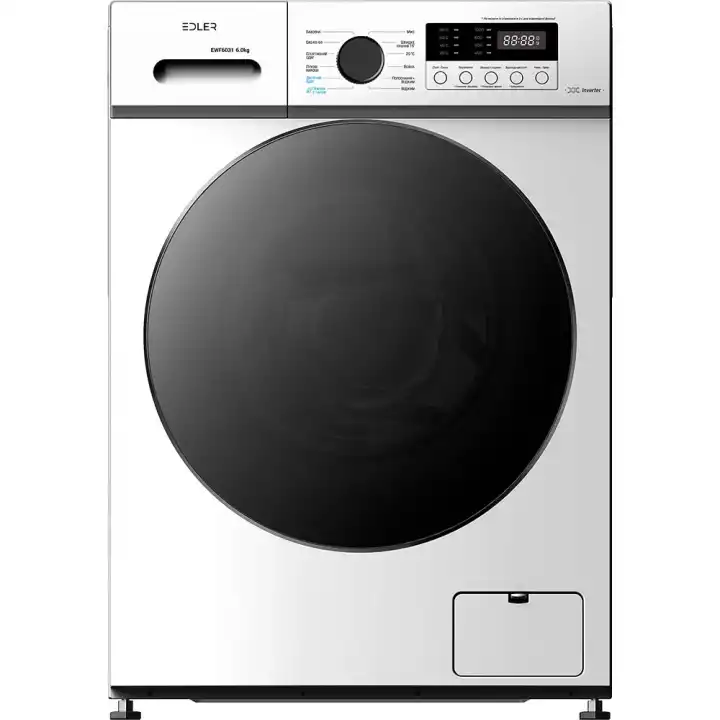 Пральна машина Edler EWF6031: 6 кг, 1000 об/хв, швидке прання 15 хв, вузька (40 см), біла - зображення 5