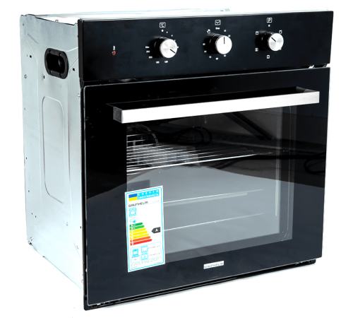 Духова шафа електрична Grunhelm GDG 252 BG, чорна, 59 л, 5 програм, конвекція, гриль, клас A, 59,5×59,5×55,5 см. Гарантія виробника 2 роки - зображення 7