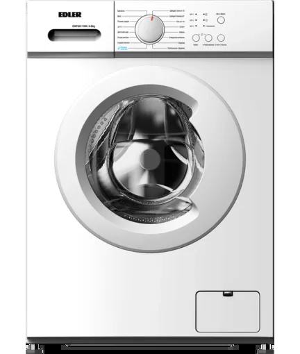 Пральна машина Edler EWF6011SIN 6 кг, 1000 об/хв, швидке прання 15 хв, вузька (40 см), біла, підсилені підшипники, розбірний барабан, гарантія 2 роки - зображення 6