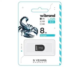 Фото товару Флешка 8 Гб Wibrand Scorpio USB накопичувач чорний