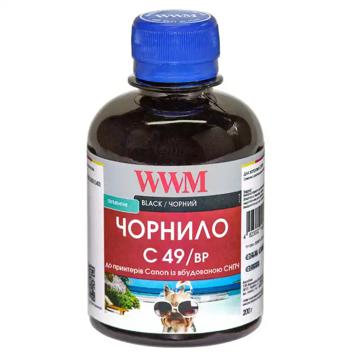 Чорнило WWM C49/bp Black 200 г для принтерів Canon - зображення 5